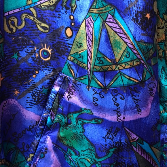 EVR Silk Jacket Bright Blues And Purples L - Picture 6 of 8